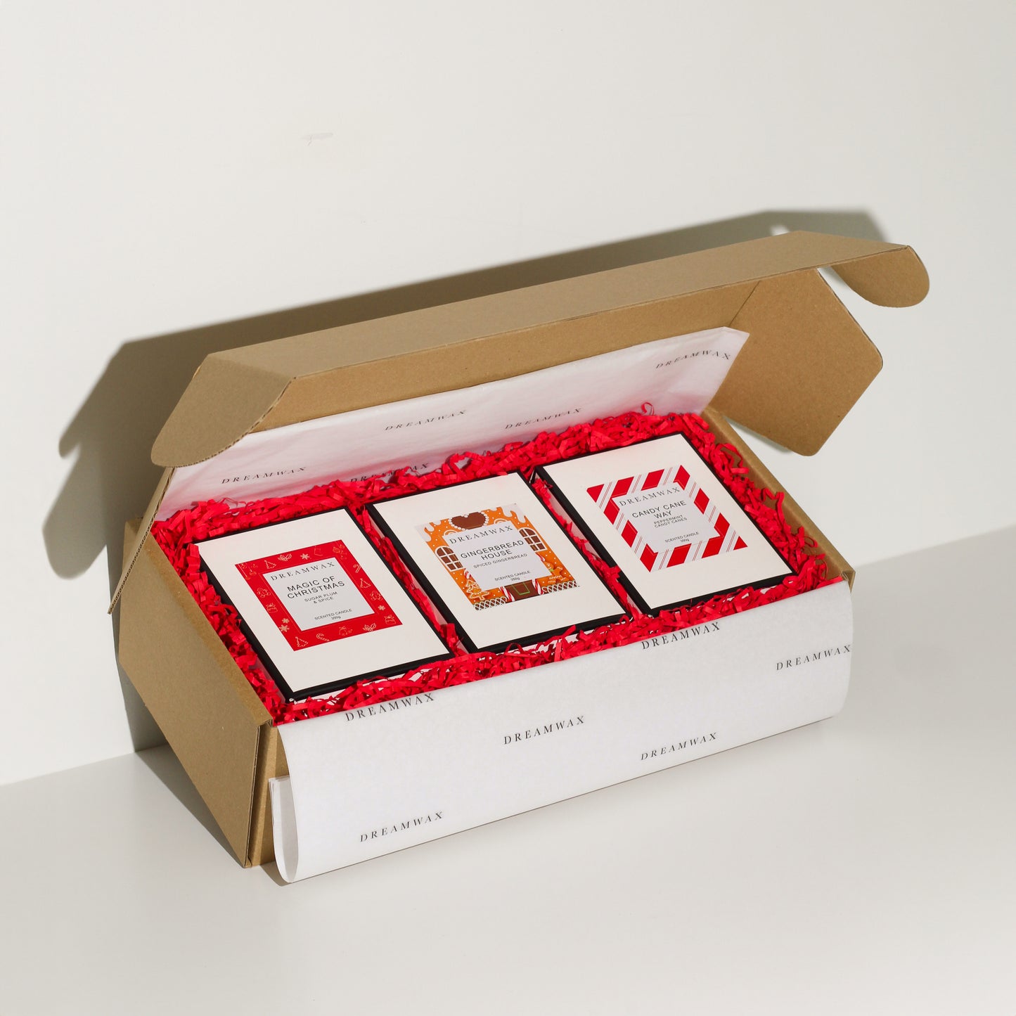 FESTIVE CHRISTMAS CANDLE TRIO GIFT BOX